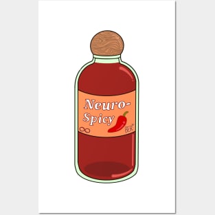 Neuro-Spicy Hot Sauce Drawing Posters and Art